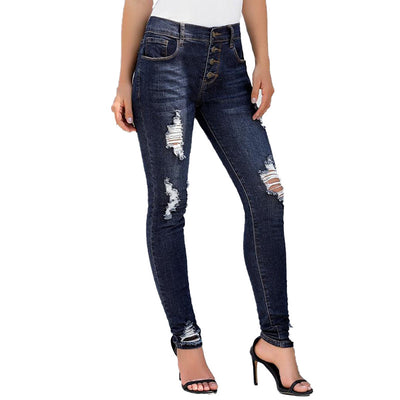Pantalones Slim Rotos con Cintura Elástica - Image 18