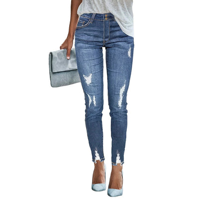 Pantalones Slim Rotos con Cintura Elástica - Image 22