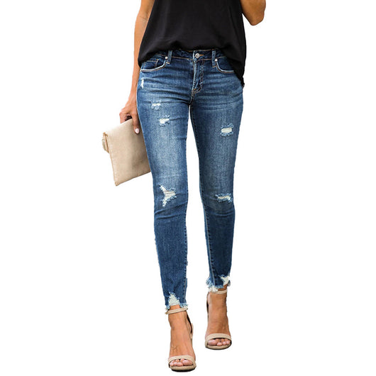 Pantalones Slim Rotos con Cintura Elástica - Image 24