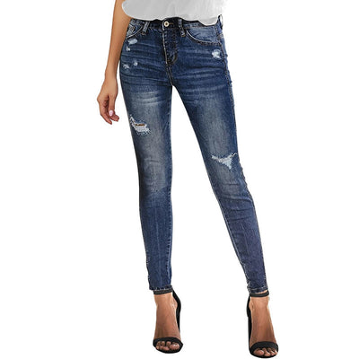 Pantalones Slim Rotos con Cintura Elástica - Image 32