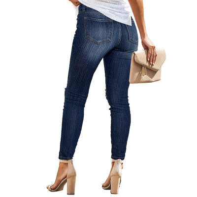 Pantalones Slim Rotos con Cintura Elástica - Image 35