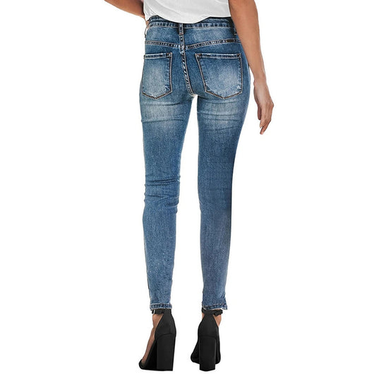 Pantalones Slim Rotos con Cintura Elástica - Image 37