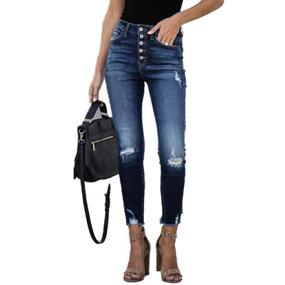 Pantalones Slim Rotos con Cintura Elástica - Image 39