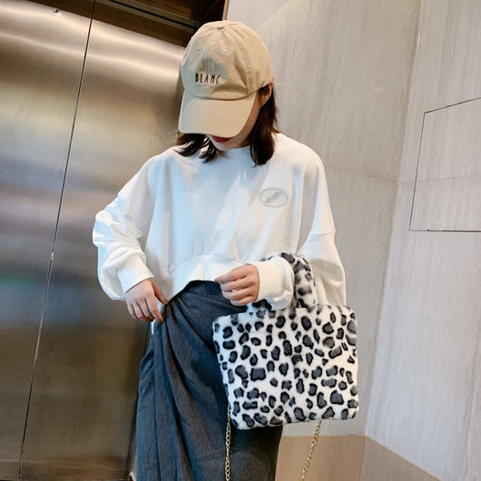 Bolso Tote Leopardo con Cadena y Correa Crossbody - Image 67