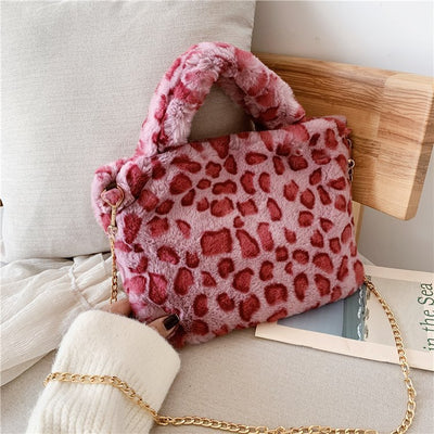 Bolso Tote Leopardo con Cadena y Correa Crossbody - Image 79