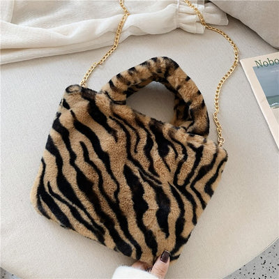 Bolso Tote Leopardo con Cadena y Correa Crossbody - Image 86