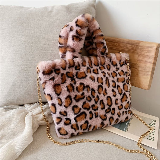 Bolso Tote Leopardo con Cadena y Correa Crossbody - Image 91
