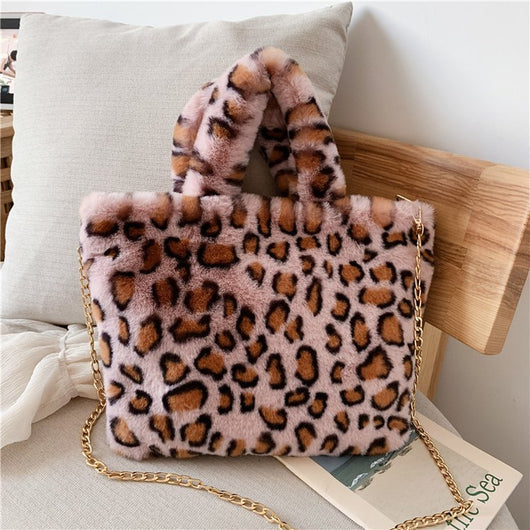 Bolso Tote Leopardo con Cadena y Correa Crossbody - Image 94