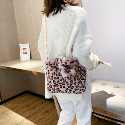 Bolso Tote Leopardo con Cadena y Correa Crossbody - Image 109