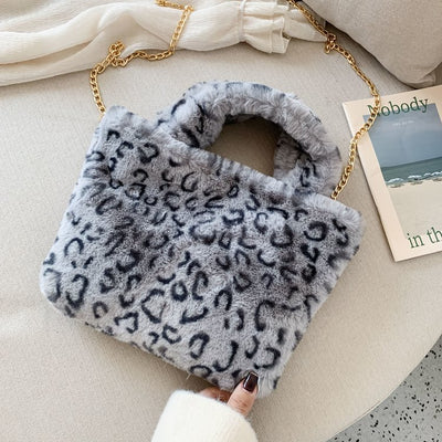 Bolso Tote Leopardo con Cadena y Correa Crossbody - Image 132
