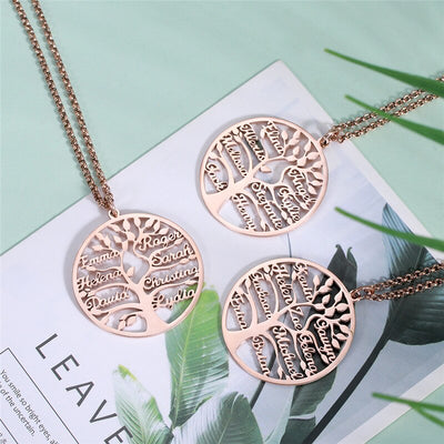 Collar Árbol de la Vida Personalizado con Nombres - Acero Inoxidable - Image 6