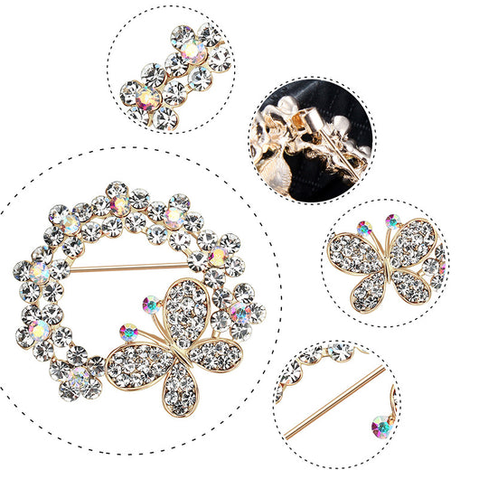 Broche Mariposa Elegante en Aleación con Diamantes - Image 7