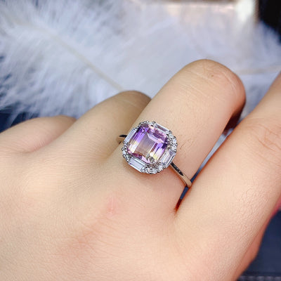 Conjunto de Amatista Natural Ascher: Anillo, Colgante y Aretes - Image 13