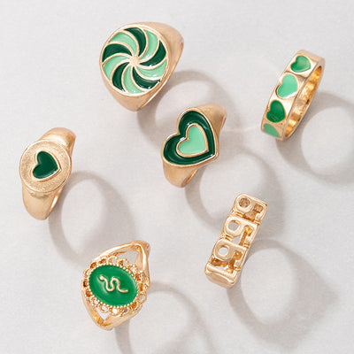 Set de 6 Anillos Serpentina Vintage 1999 - Colección Inspiración Retro - Image 10