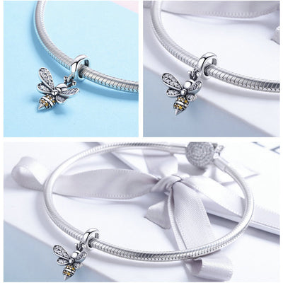 Pulsera de Plata 925 con Dije Abeja - Joyería DIY Personalizable - Image 5