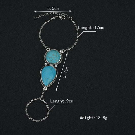 Pulsera con Borla y Cuentas de Turquesa - Image 5