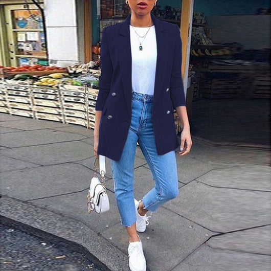 Saco Blazer con Solapa de Pico - Image 16
