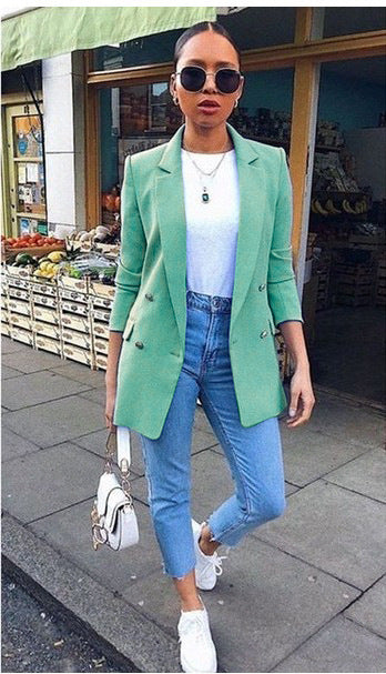 Saco Blazer con Solapa de Pico - Image 22