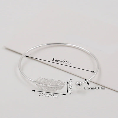 Pulsera de Plata Esterlina 925 con Diseño de Hoja - Image 11