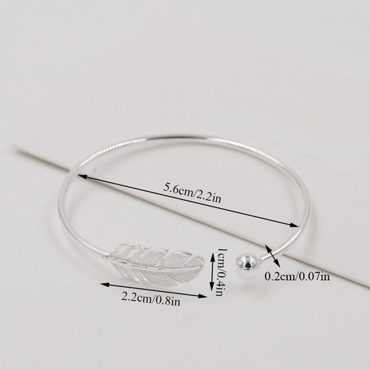 Pulsera de Plata Esterlina 925 con Diseño de Hoja - Image 11