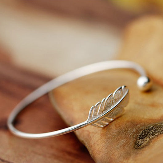 Pulsera de Plata Esterlina 925 con Diseño de Hoja - Image 14
