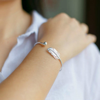 Pulsera de Plata Esterlina 925 con Diseño de Hoja - Image 21
