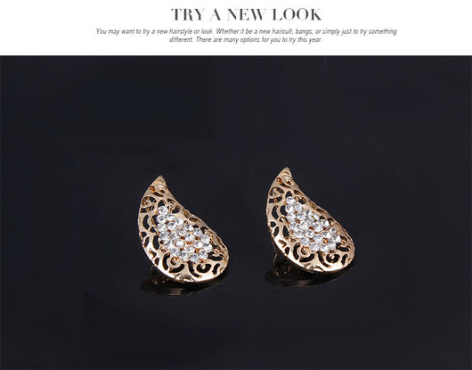 Juego de Accesorios para Vestir Chapado en Oro con Diamantes - Image 12
