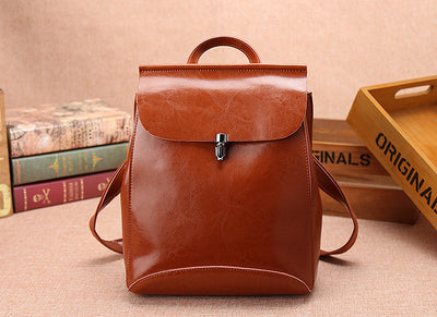 Mochila de Viaje Vintage en Cuero con Gran Capacidad - Image 11