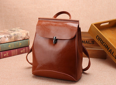 Mochila de Viaje Vintage en Cuero con Gran Capacidad - Image 13