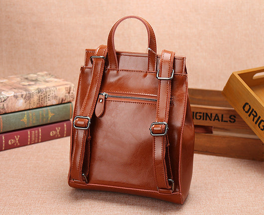 Mochila de Viaje Vintage en Cuero con Gran Capacidad - Image 15