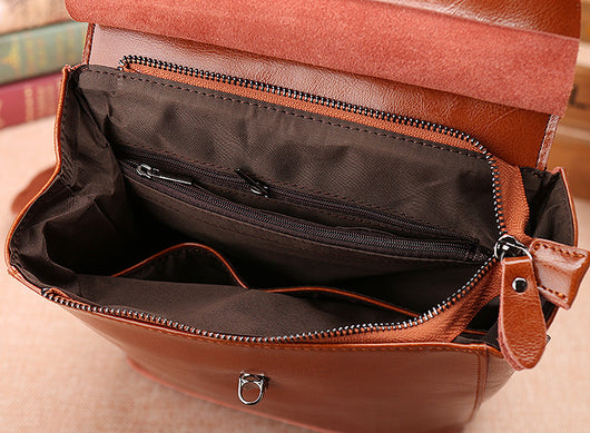 Mochila de Viaje Vintage en Cuero con Gran Capacidad - Image 22