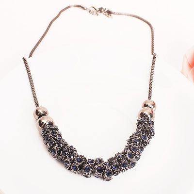 Collar de Zafiro Negro y Diamante Azul Redondo - Image 10