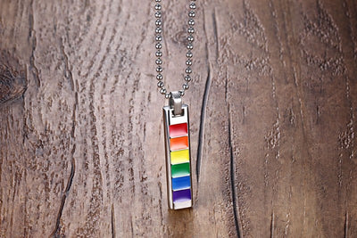 Collar Colgante Rectangular Arcoíris - Image 9