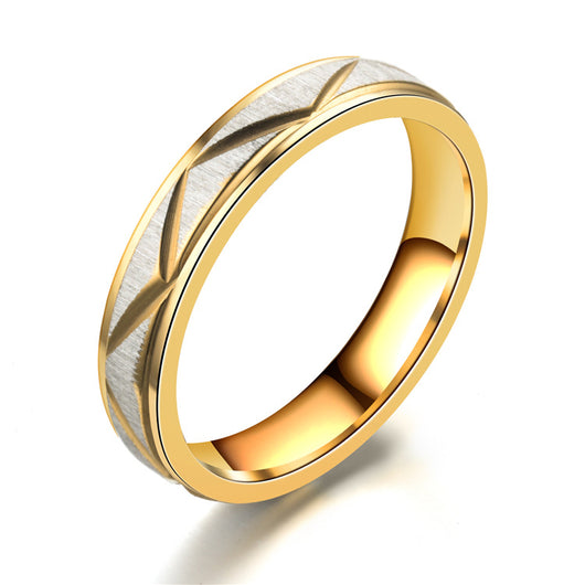 Anillo de Pareja en Acero Titanio Chapado en Oro 24K - Image 13