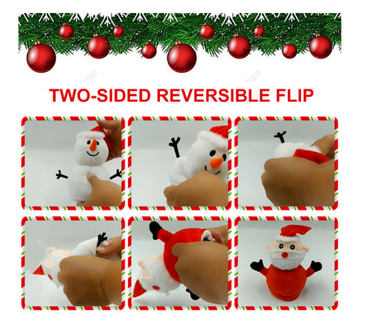Muñeco Navideño Reversible Papá Noel y Muñeco de Nieve - Juguete Peluche Doble Cara - Image 11