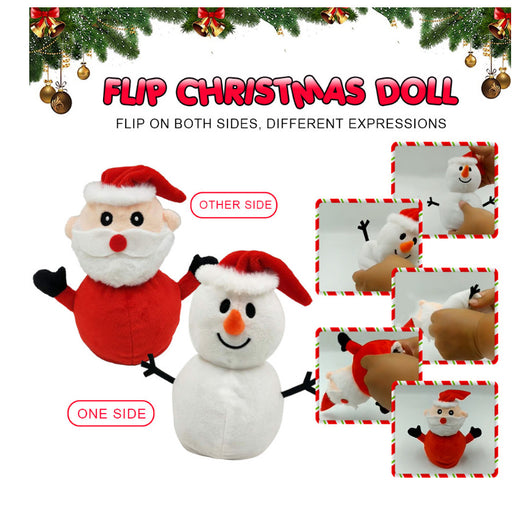 Muñeco Navideño Reversible Papá Noel y Muñeco de Nieve - Juguete Peluche Doble Cara - Image 14