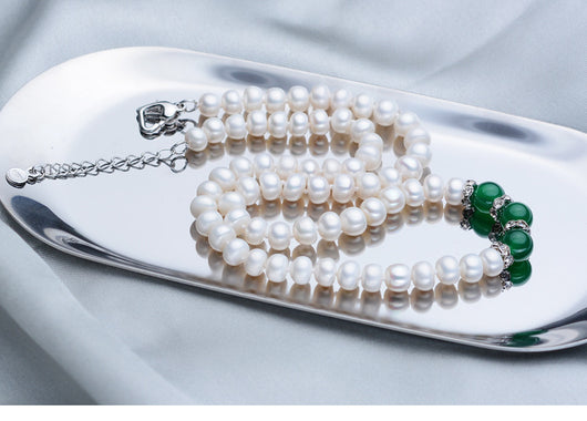 Conjunto de Ágata: Collar, Pulsera y Aretes de Perla - Image 8