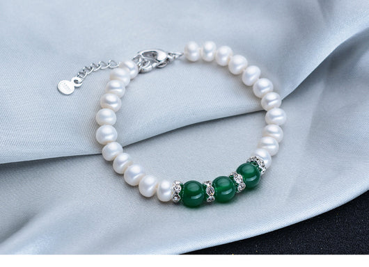 Conjunto de Ágata: Collar, Pulsera y Aretes de Perla - Image 9
