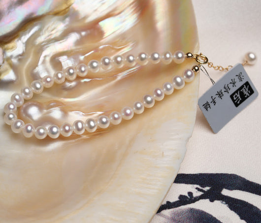 Pulsera de Perlas de Agua Dulce Natural - Image 7