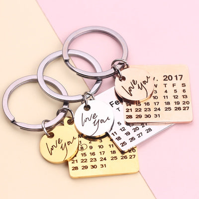 Llavero Calendario Personalizado Acero Inoxidable Grabado con Nombre y Fecha - Image 9