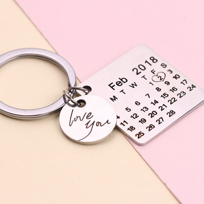 Llavero Calendario Personalizado Acero Inoxidable Grabado con Nombre y Fecha - Image 11