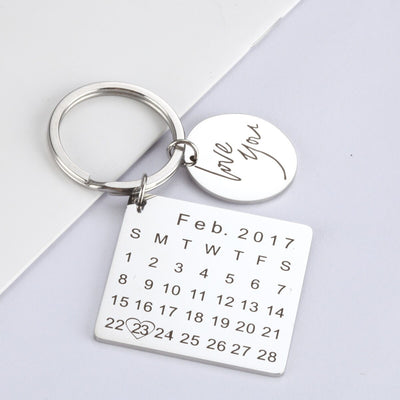 Llavero Calendario Personalizado Acero Inoxidable Grabado con Nombre y Fecha - Image 12