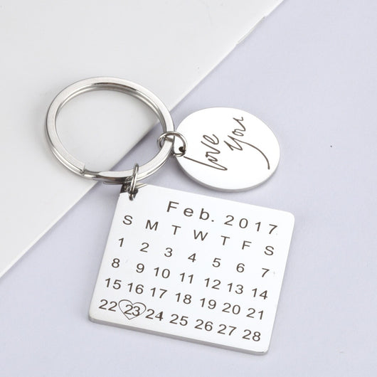 Llavero Calendario Personalizado Acero Inoxidable Grabado con Nombre y Fecha - Image 12