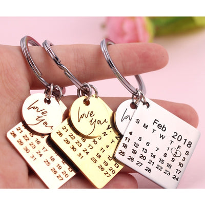 Llavero Calendario Personalizado Acero Inoxidable Grabado con Nombre y Fecha - Image 14