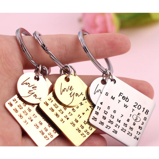 Llavero Calendario Personalizado Acero Inoxidable Grabado con Nombre y Fecha - Image 14
