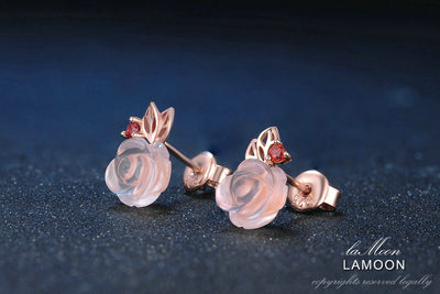 Aretes de Plata 925 Rosa con Cristal Rosa - Diseño Floral Elegante - Image 8