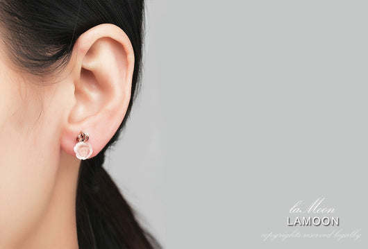 Aretes de Plata 925 Rosa con Cristal Rosa - Diseño Floral Elegante - Image 9