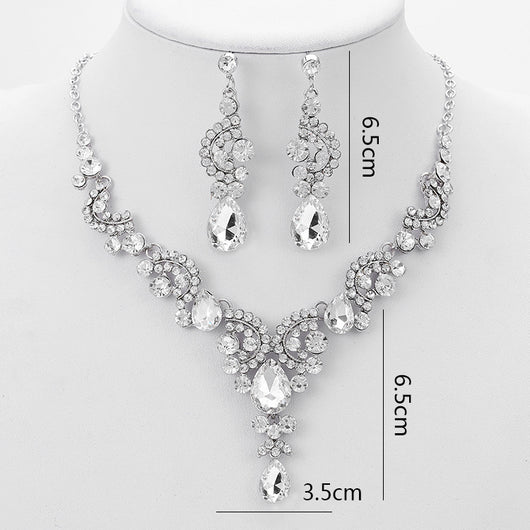 Conjunto de Collar de Diamantes para Novia - Joyería de Moda Elegante - Image 2