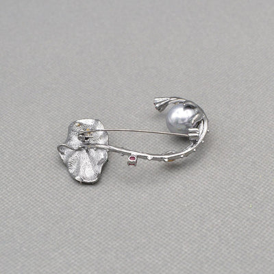 Broche Estanque de Loto con Dos Colgantes de Cadena - Image 10