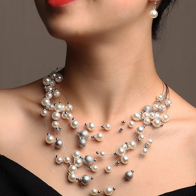 Collar Colgante de Perlas Multicapa Elegante - Image 7